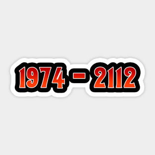 Rush - 1974 thru 2112 Sticker